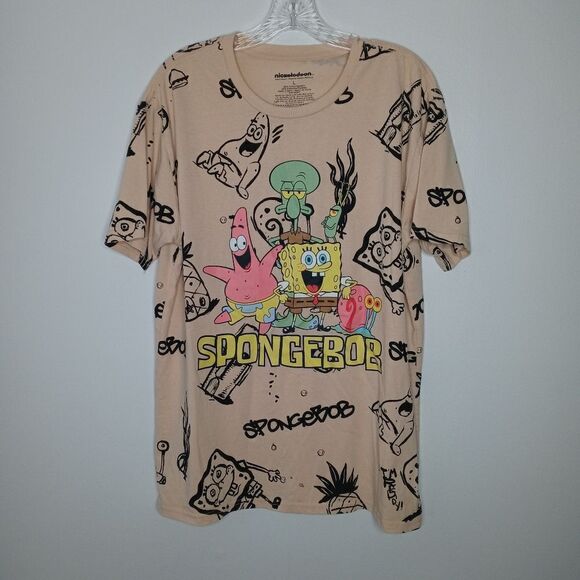 Nickelodeon Sponge Graphic Tee Size L - Picture 1 of 6